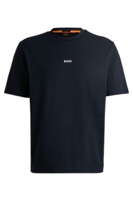 BOSS - Relaxed-fit T-shirt in stretch cotton with logo print