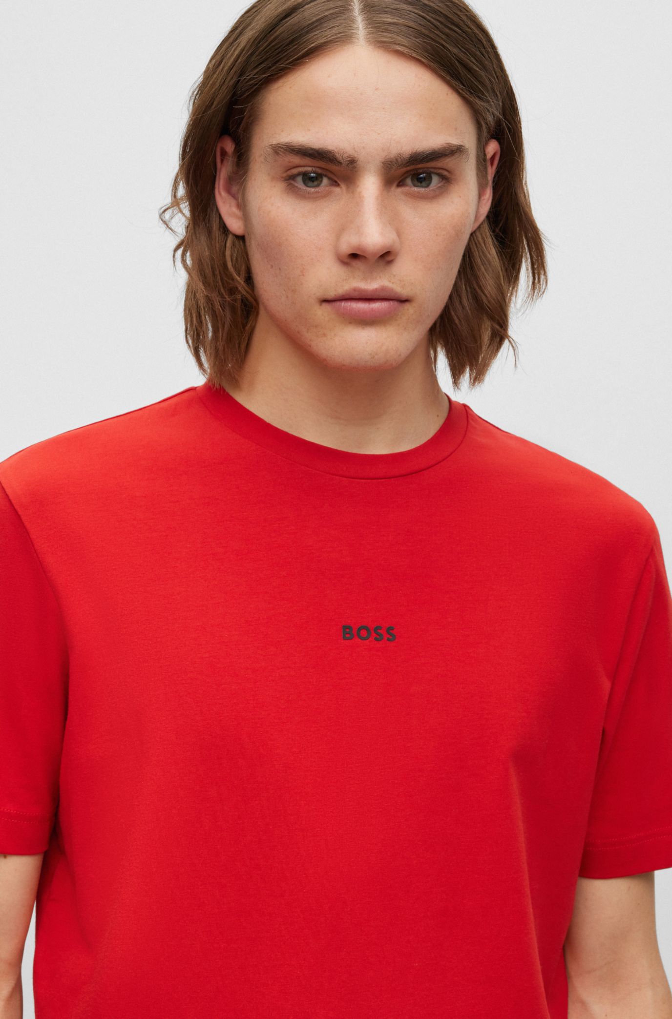 Mens red hugo boss sales t shirt