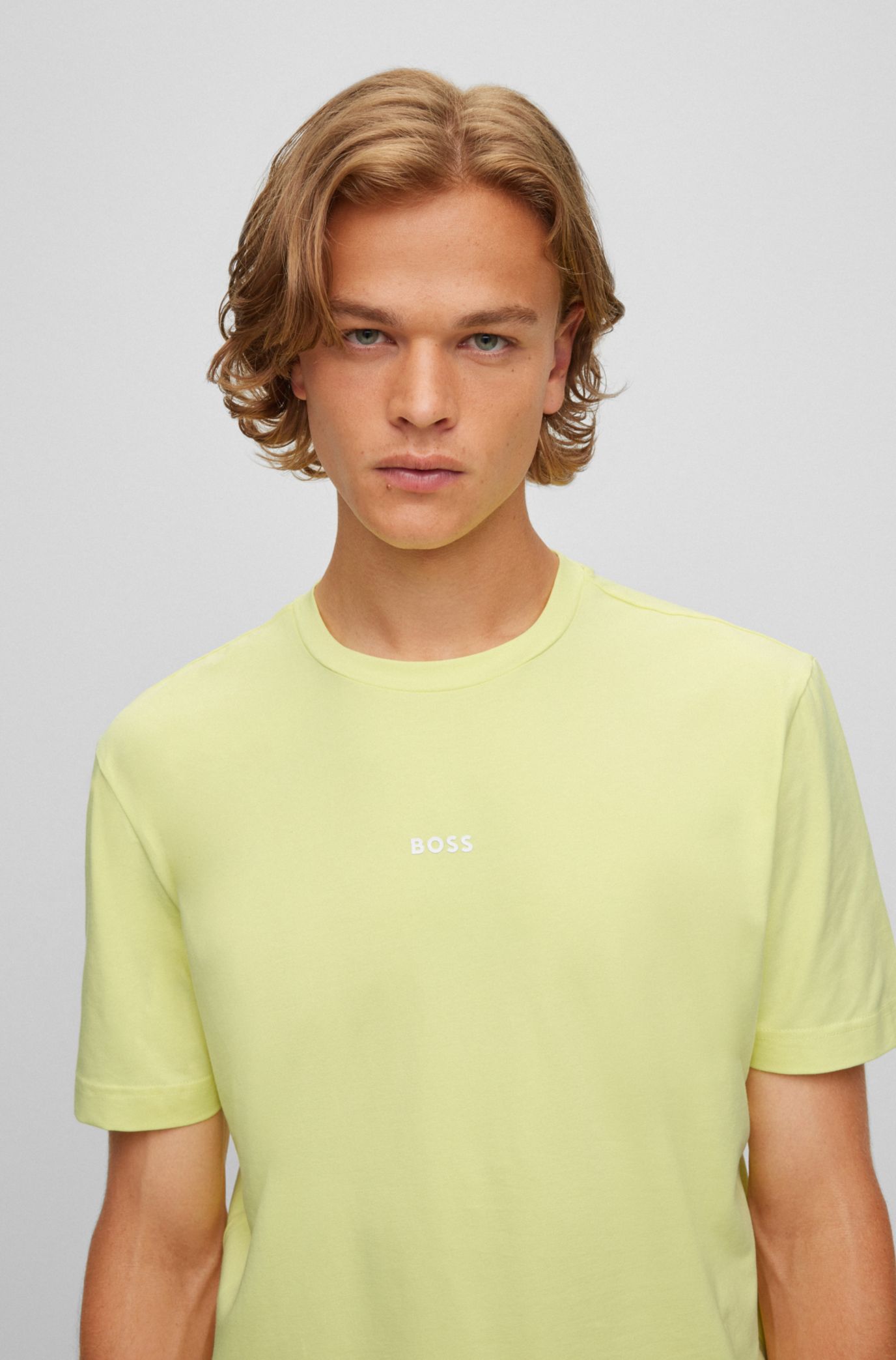 Hugo boss shop t shirt yellow