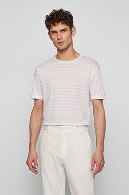 Hugo boss white linen store shirt