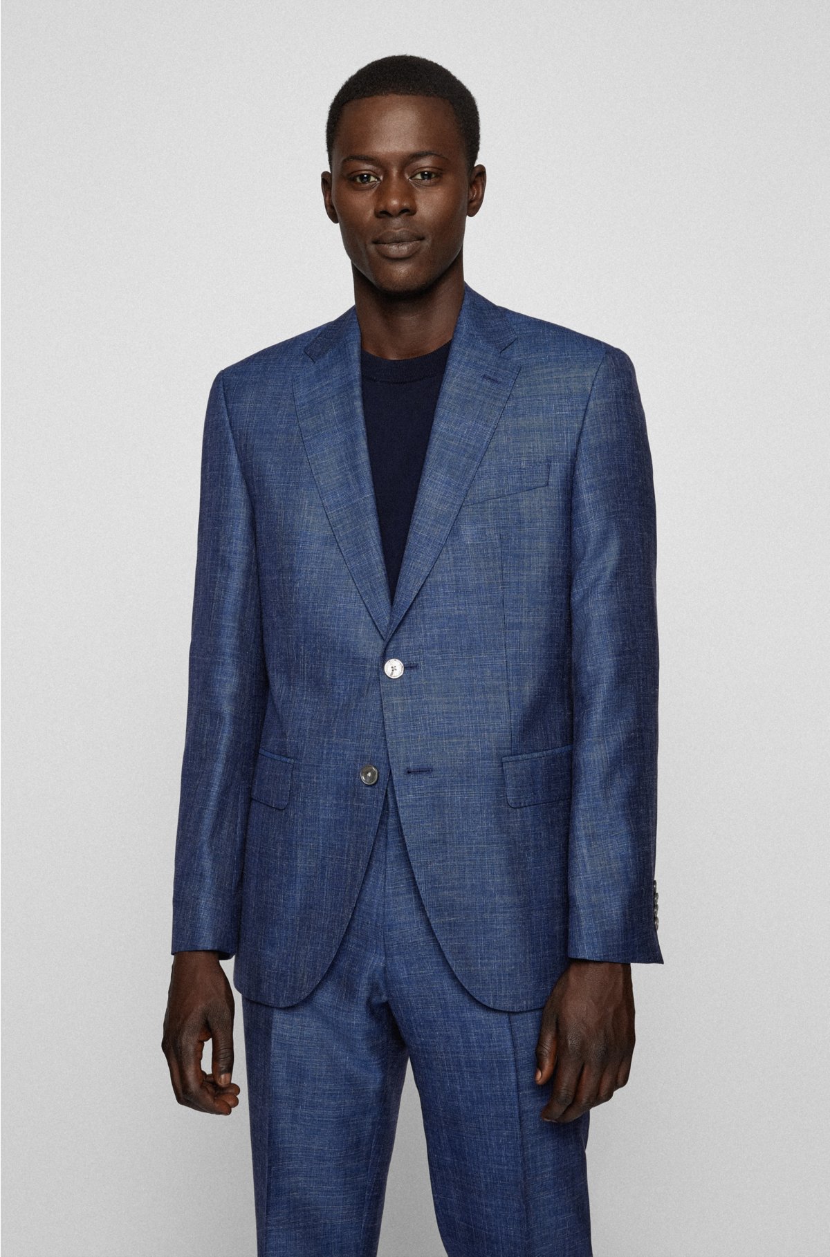 Silk, Cashmere and Linen-Blend Suit Jacket