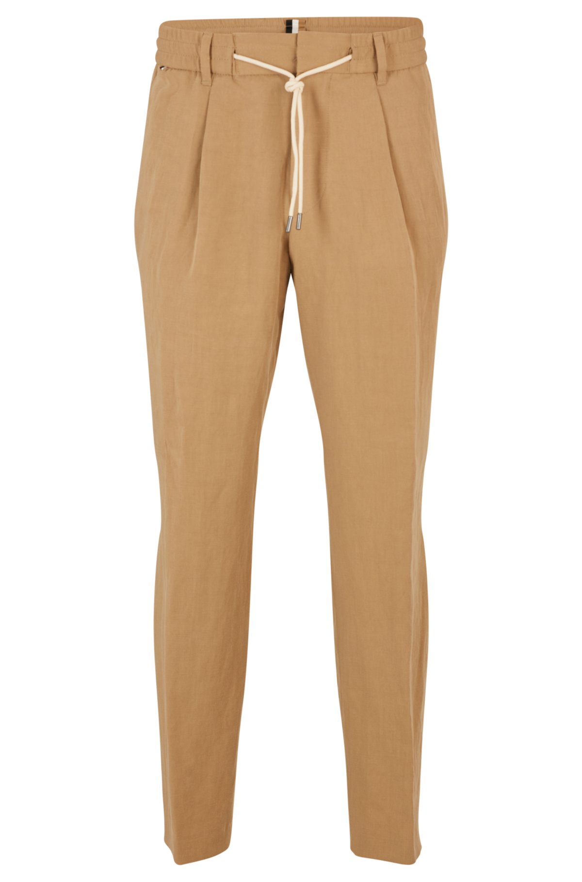 BOSS - Tapered-fit trousers with drawstring waist