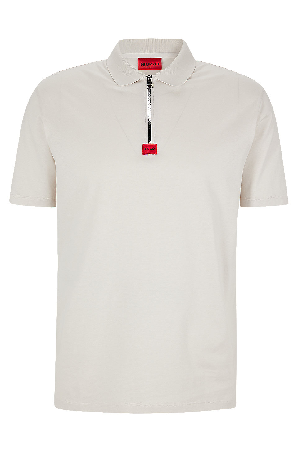 Mercerised-cotton with polo HUGO shirt zip placket -