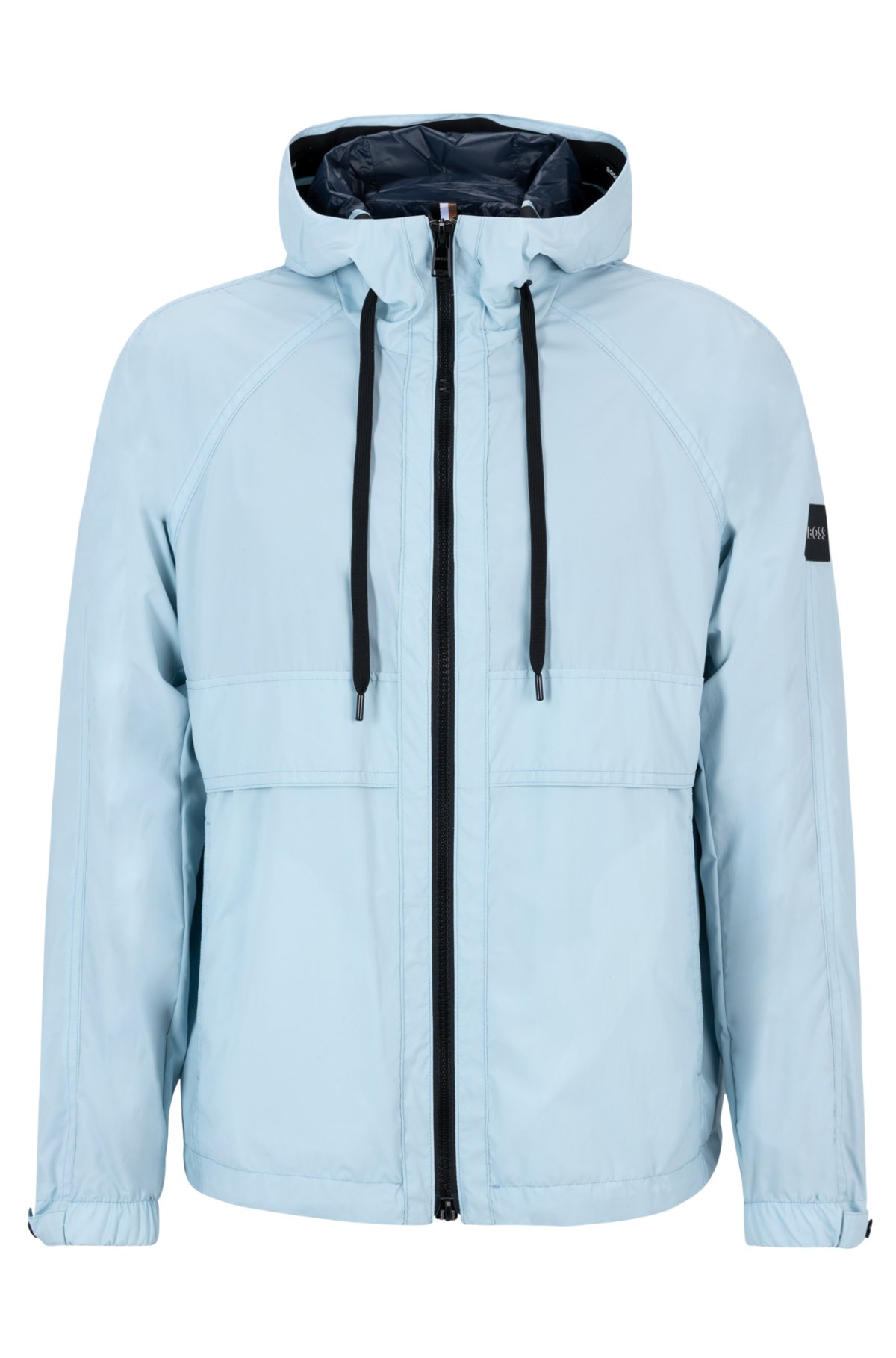 BOSS - Regular-fit hooded jacket in UV-reactive fabric