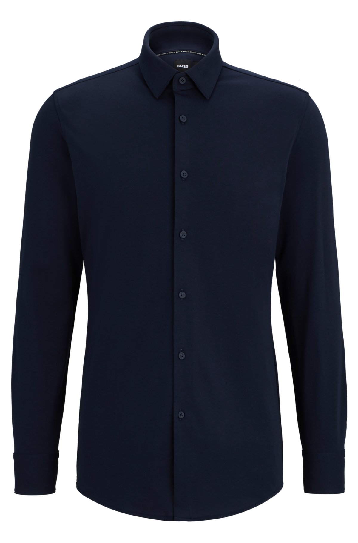 BOSS - Slim-fit shirt in performance-stretch jersey