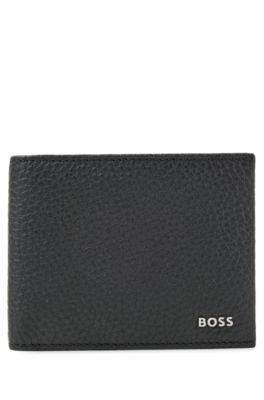 at tilbagetrække Lys handicappet BOSS - Grained-leather wallet with polished logo