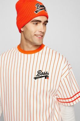 BOSS - Relaxed-fit baseball-style T-shirt with exclusive logo