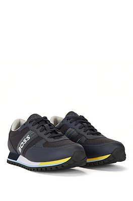 BOSS Running inspired trainers with seasonal logo stripe