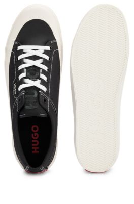 HUGO Lowtop rubberbumper trainers with red logo label