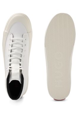 HUGO Hightop rubberbumper trainers with red logo label