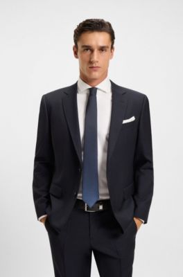 Ceinture en cuir italien avec passant logot&eacute; et d&eacute;tail m&eacute;tallique bross&eacute;, Noir