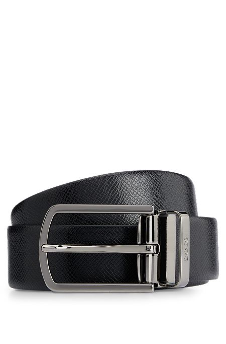 Novedad cinturón negro logos LV hebilla plata - Cinturones