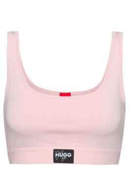 HUGO - Stretch-cotton new-season logo label with bralette