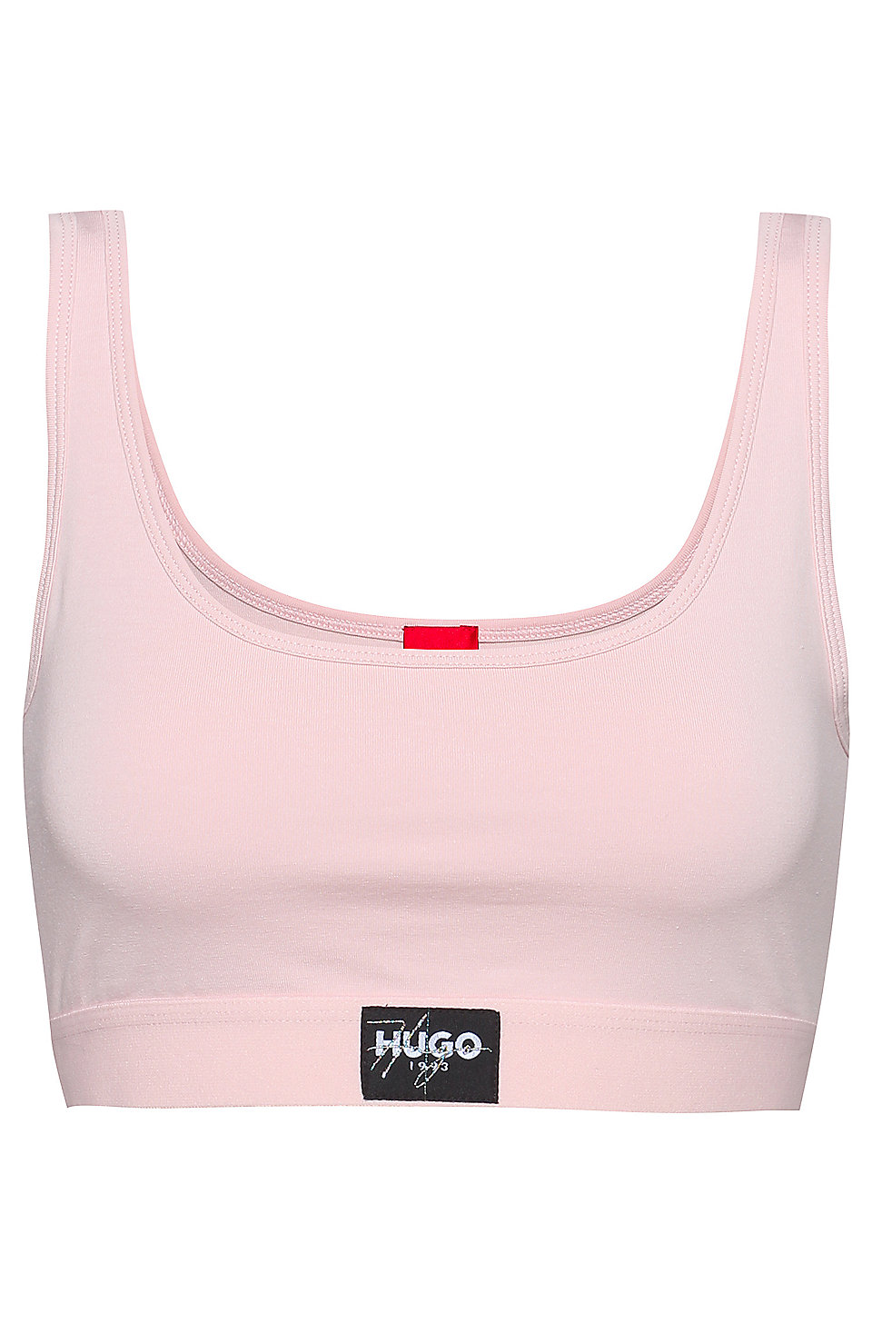 HUGO - Stretch-cotton bralette with new-season logo label