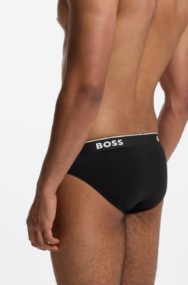 Stretch-cotton briefs, Light Grey