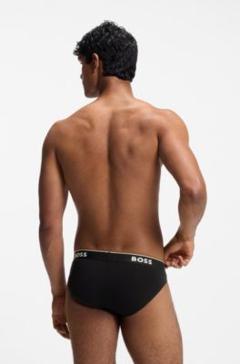 Stretch-cotton briefs, Light Grey