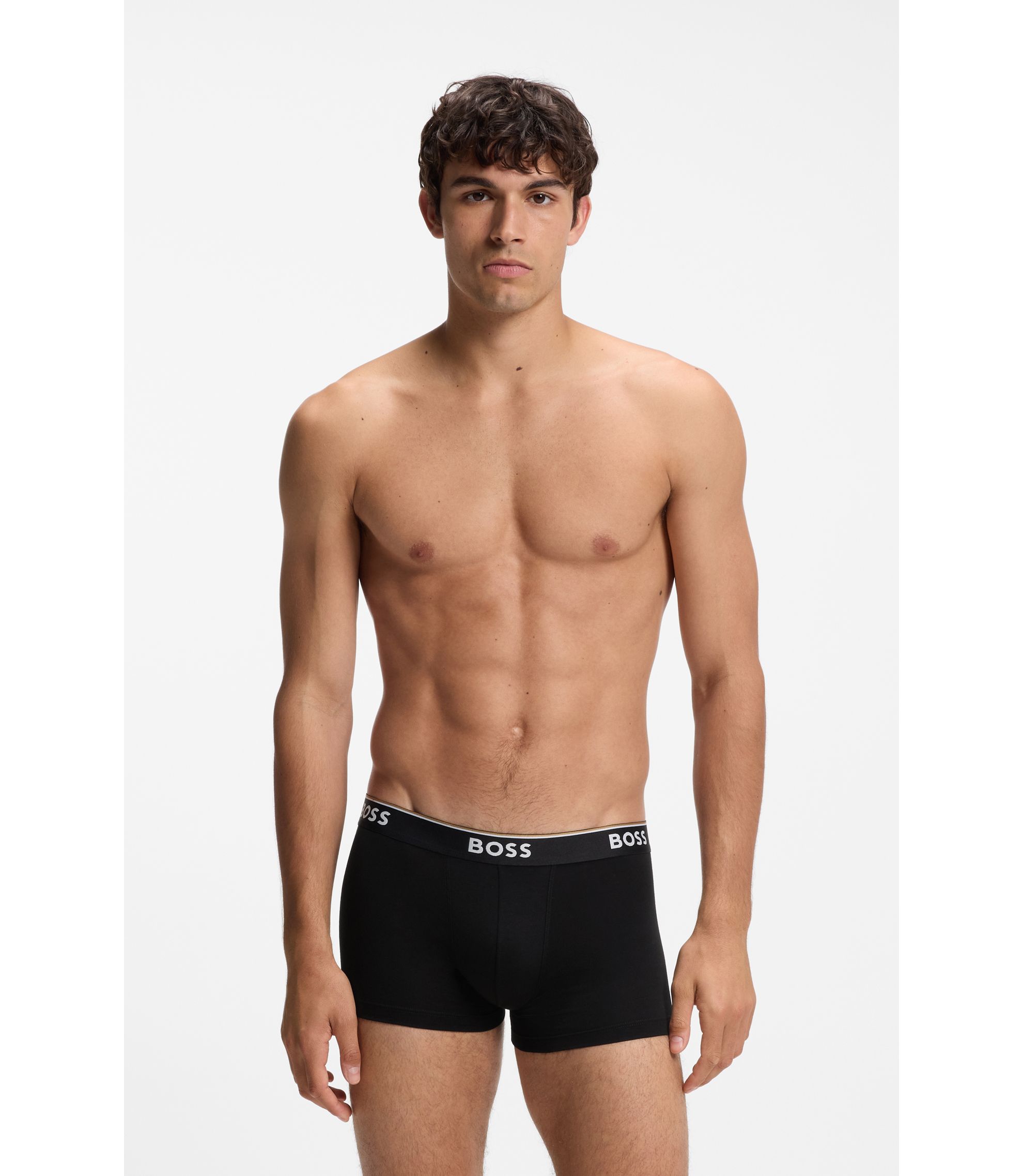 Boss Trunks Bold Taps In Black For Men 3 Packs | Boss Logo