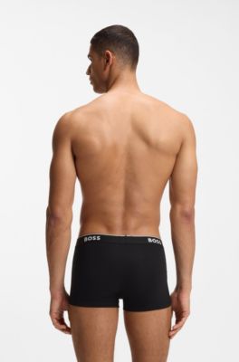 Stretch-cotton trunks with repeating logos, Assorted-Pre-Pack