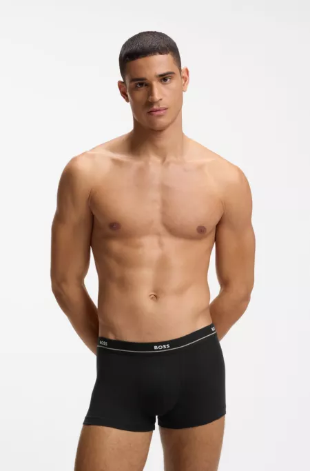 Five-pack of logo-waistband trunks in stretch cotton