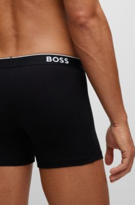 BOSS - Three-pack Of Stretch-cotton Boxer Briefs With Logos