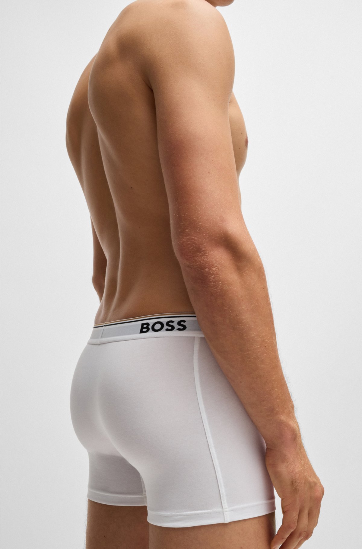 Boxer shorts with a grey waistband · White · Homewear
