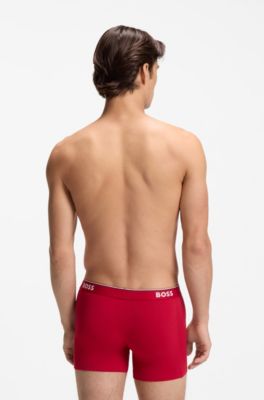 Three-pack of boxer briefs in stretch cotton, Patterned