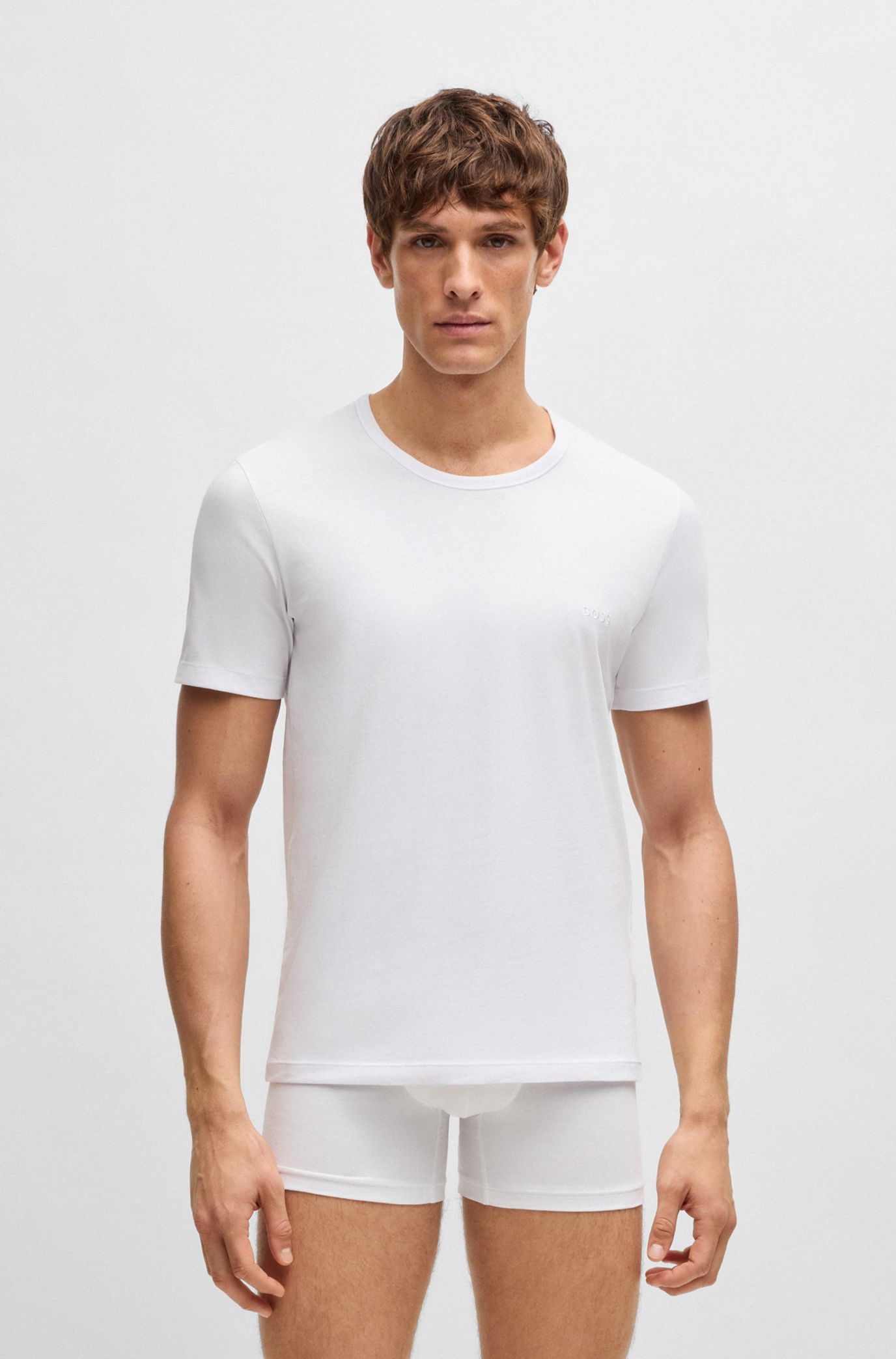 Hugo boss white t shirt outlet mens