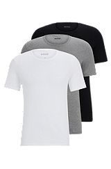 Three-pack of logo-embroidered T-shirts in cotton, Assorted-Pre-Pack
