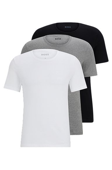 Three-pack of logo-embroidered T-shirts in cotton, Assorted-Pre-Pack