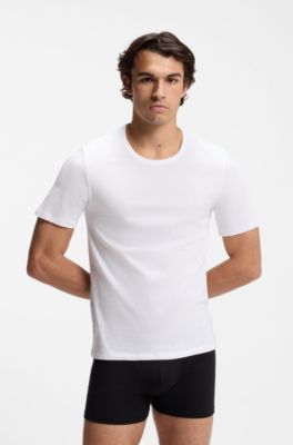 Lot de trois t-shirts en coton &agrave; logo brod&eacute;, Assorted-Pre-Pack