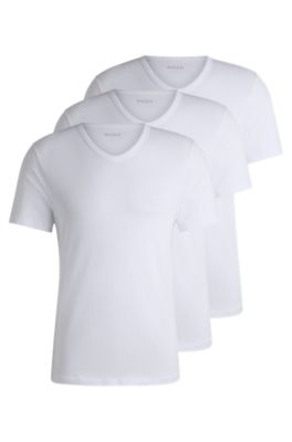 BOSS - Three-pack of underwear T-shirts in cotton jersey