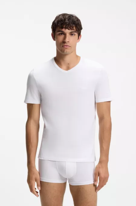 Three-pack of cotton V-neck undershirts