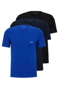 Three-pack of underwear T-shirts in cotton jersey, Light Blue