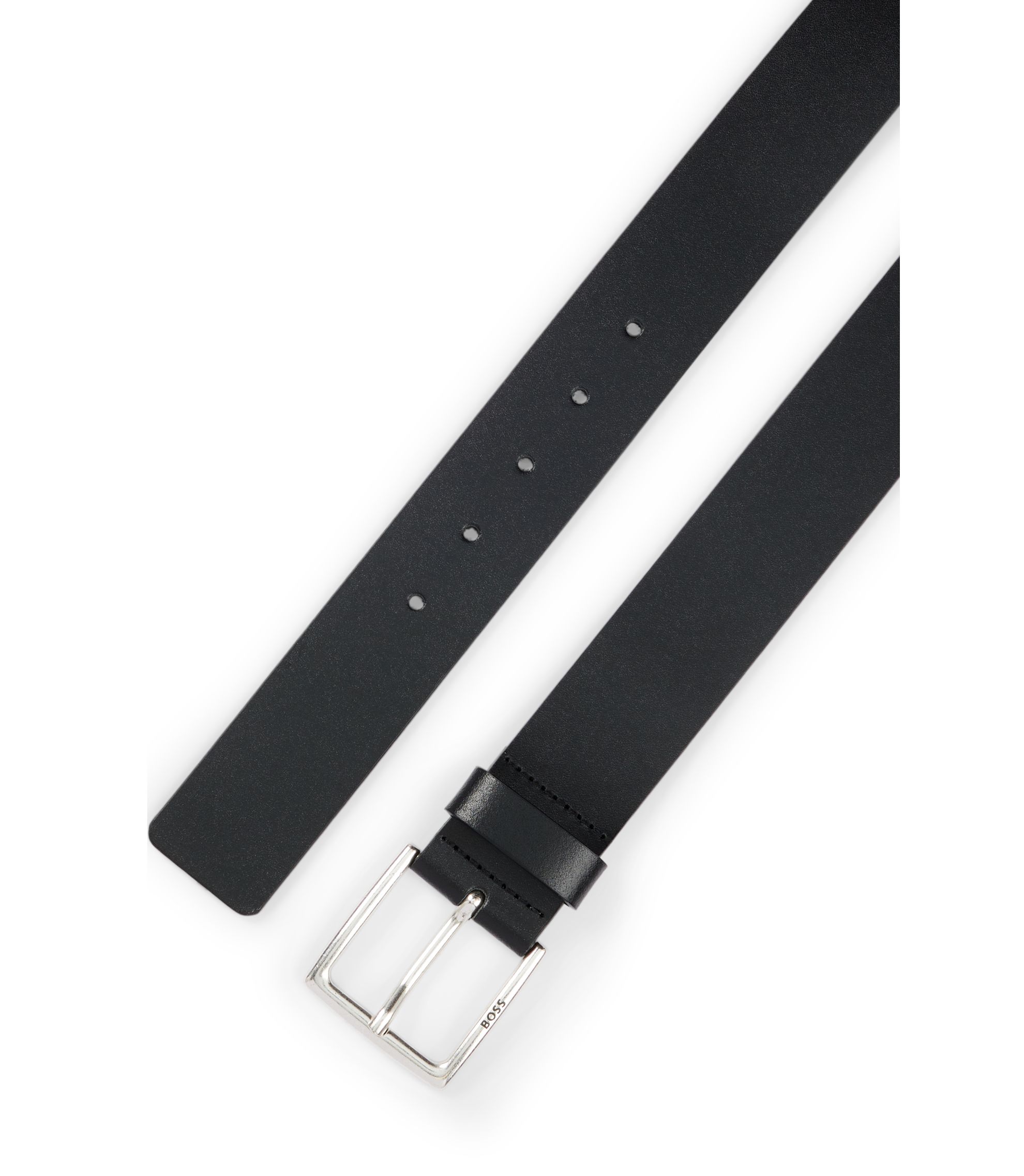BOSS - Pin-buckle belt in Italian leather - Black
