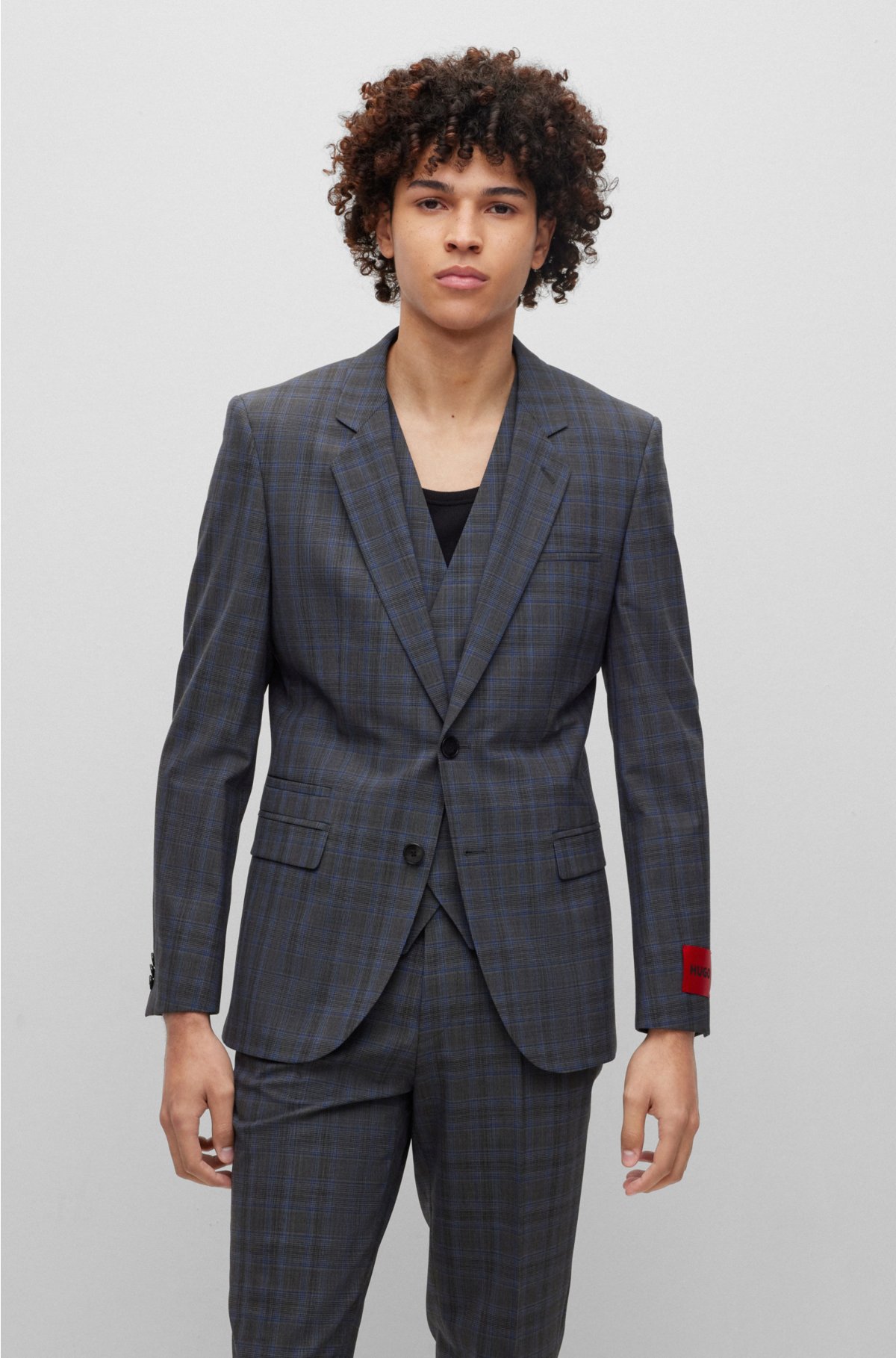 HUGO - Three-piece packable suit in an extra-slim fit