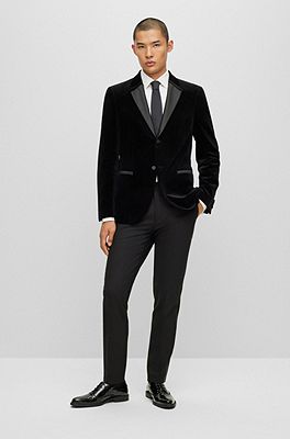 HUGO - Extra-slim-fit trousers in a performance-stretch