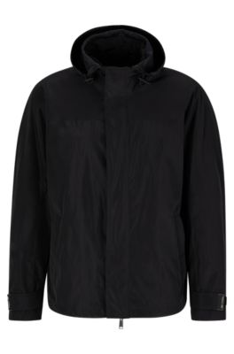 BOSS - Porsche x BOSS water-repellent hooded jacket with collaborative ...