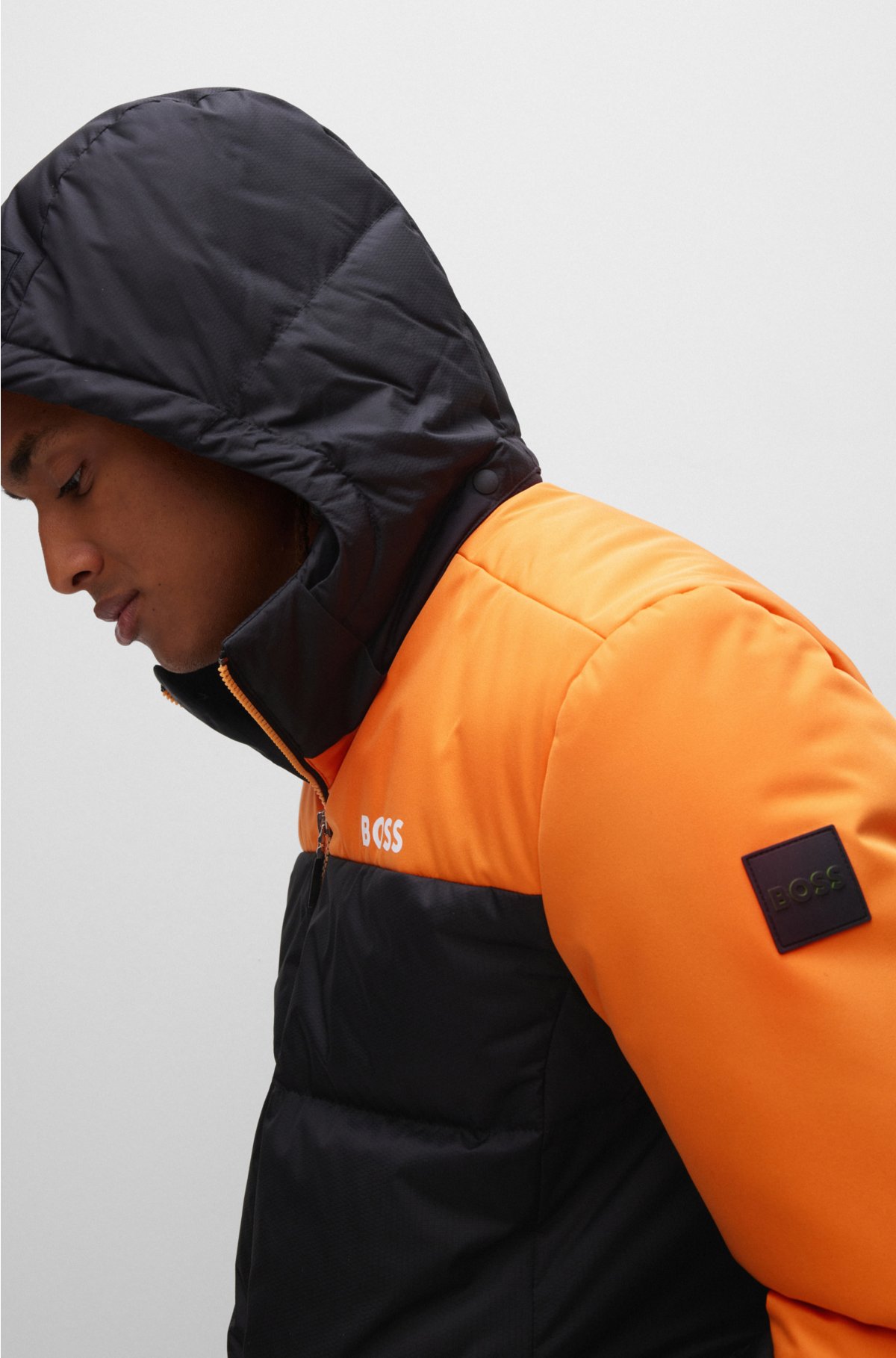 BOSS Water-repellent jacket with logo details
