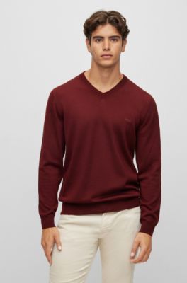 BOSS - V-neck sweater in wool