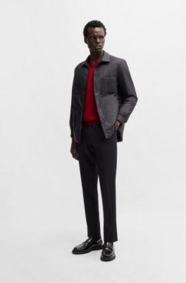 Embroidered-logo sweater in virgin wool, Red