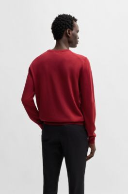 Embroidered-logo sweater virgin wool