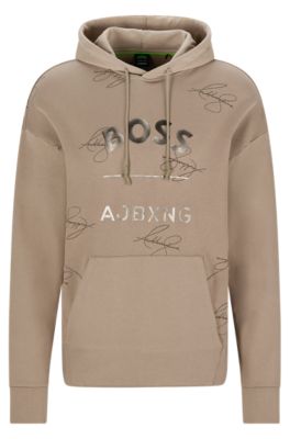 BOSS - BOSS x AJBXNG with cotton hoodie collaborative relaxed-fit branding