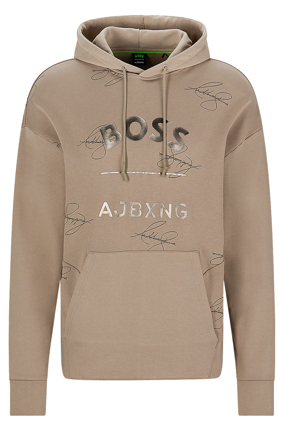 cotton BOSS branding - collaborative with BOSS AJBXNG hoodie x relaxed-fit
