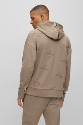 BOSS - BOSS x AJBXNG cotton relaxed-fit hoodie with collaborative branding