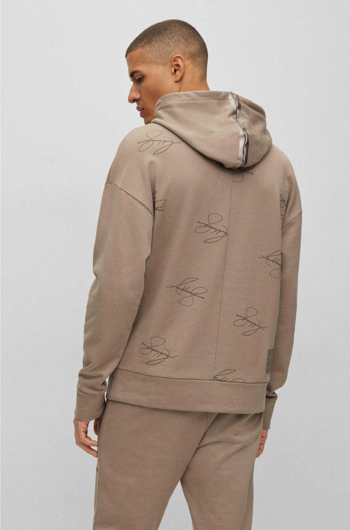 BOSS - collaborative x cotton AJBXNG hoodie branding with relaxed-fit BOSS