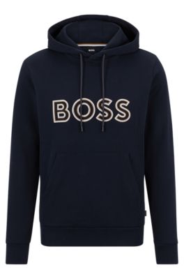 BOSS French terry hoodie with BOSS logo