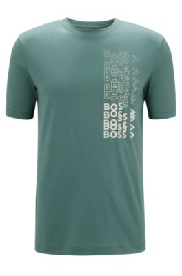 BOSS - Logo-print T-shirt in anti-sweat cotton jersey