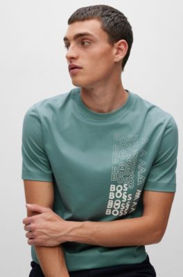 BOSS - Logo-print T-shirt in anti-sweat cotton jersey