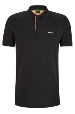 Hugo boss polo shop black and gold