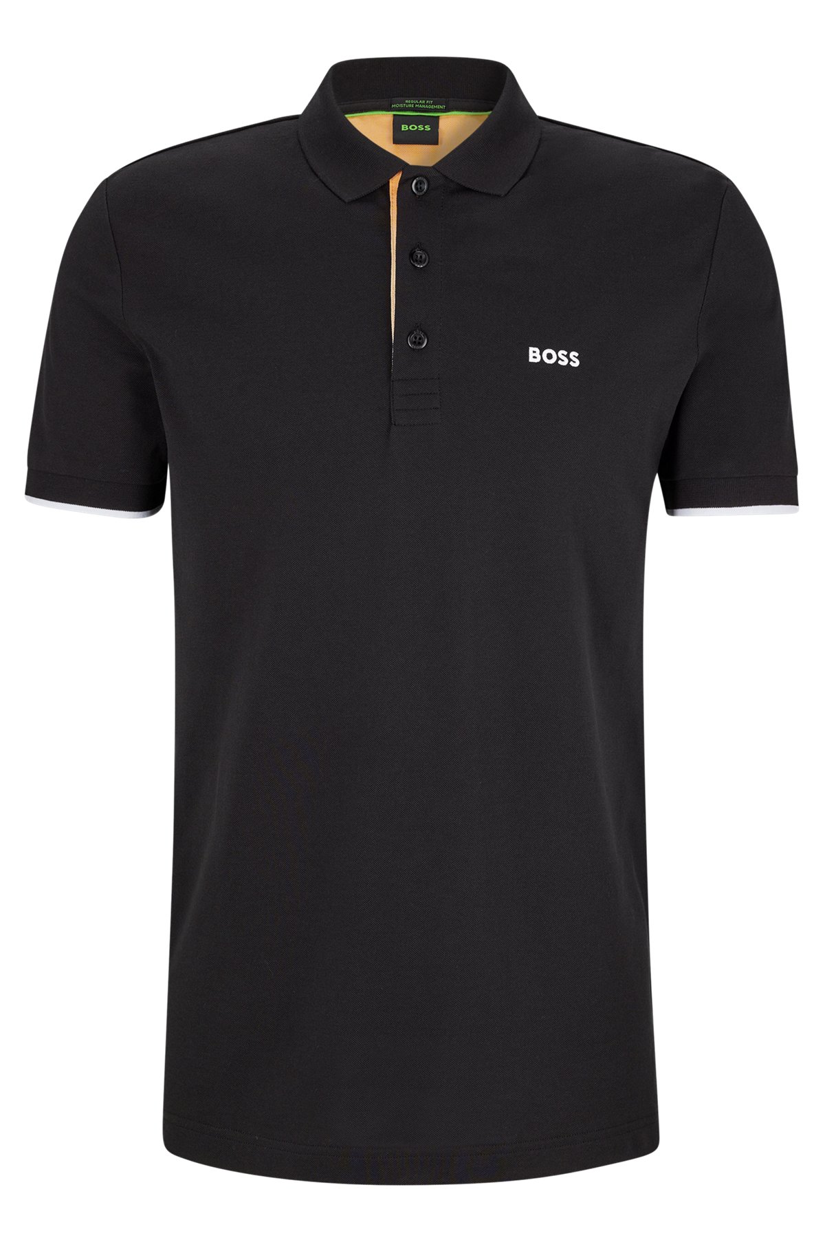 BOSS - Polo shirt with logo-embroidered collar